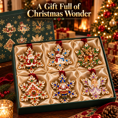 Christmas Magic Snowflake Ornaments – 6 Festive Designs for Holiday Decorating & Gifting
