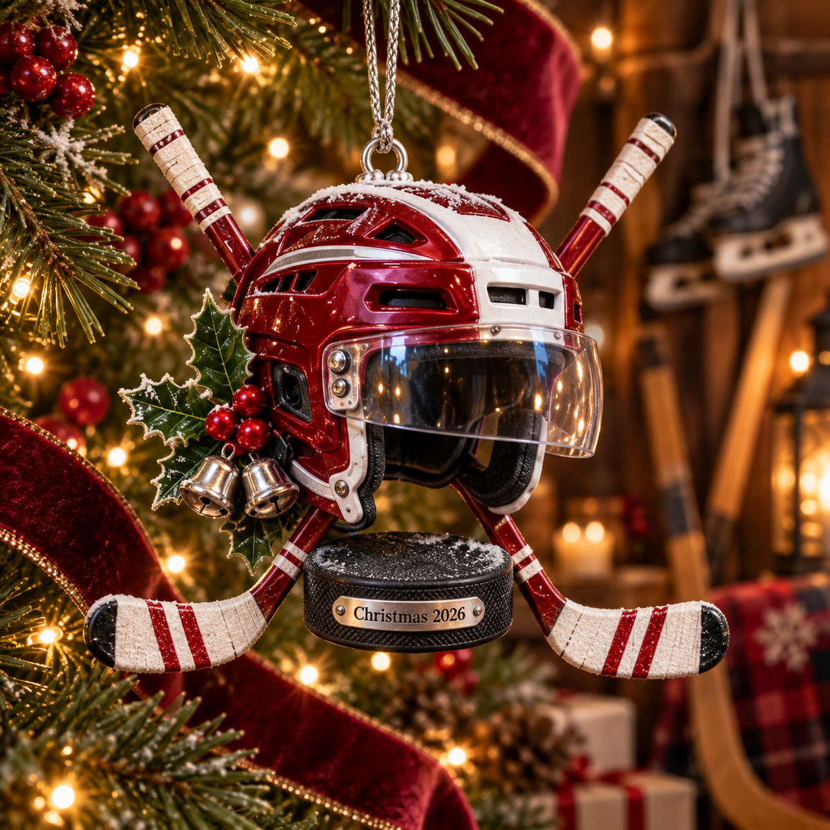 2026 Hockey Christmas Ornaments – 5 Unique Helmet, Stick & Puck Designs for Hockey Fans