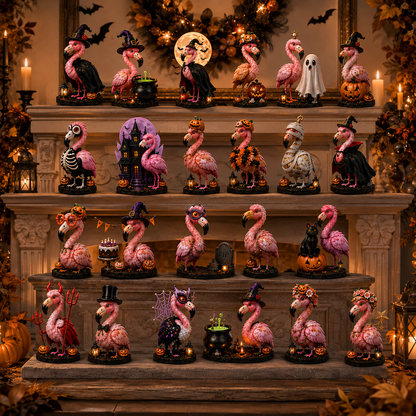 ✨24-Day Christmas Countdown Advent Calendar –Halloween Flamingo Ornament