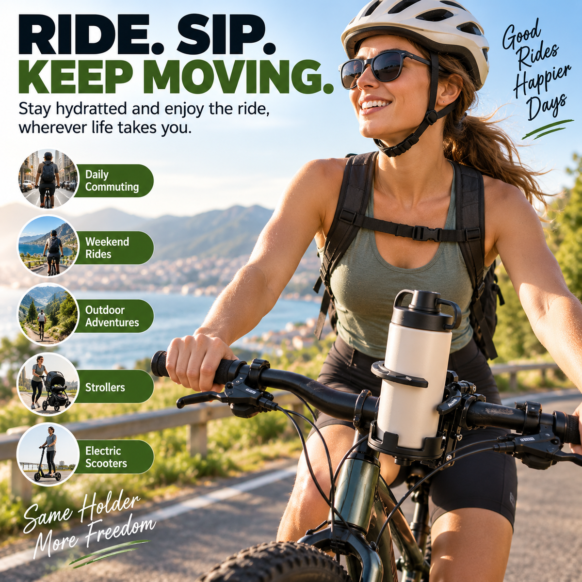🚴 Foldable 360° Rotating Bike Cup Holder – Adjustable Space-Saving Drink Mount - image 6