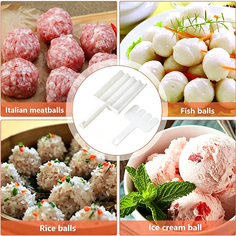 Creative Kitchen Triple Meatball Maker, Meatball Shaper Kitchen Triple Meat Tenderiser Meat Baller 🍳 - image 5