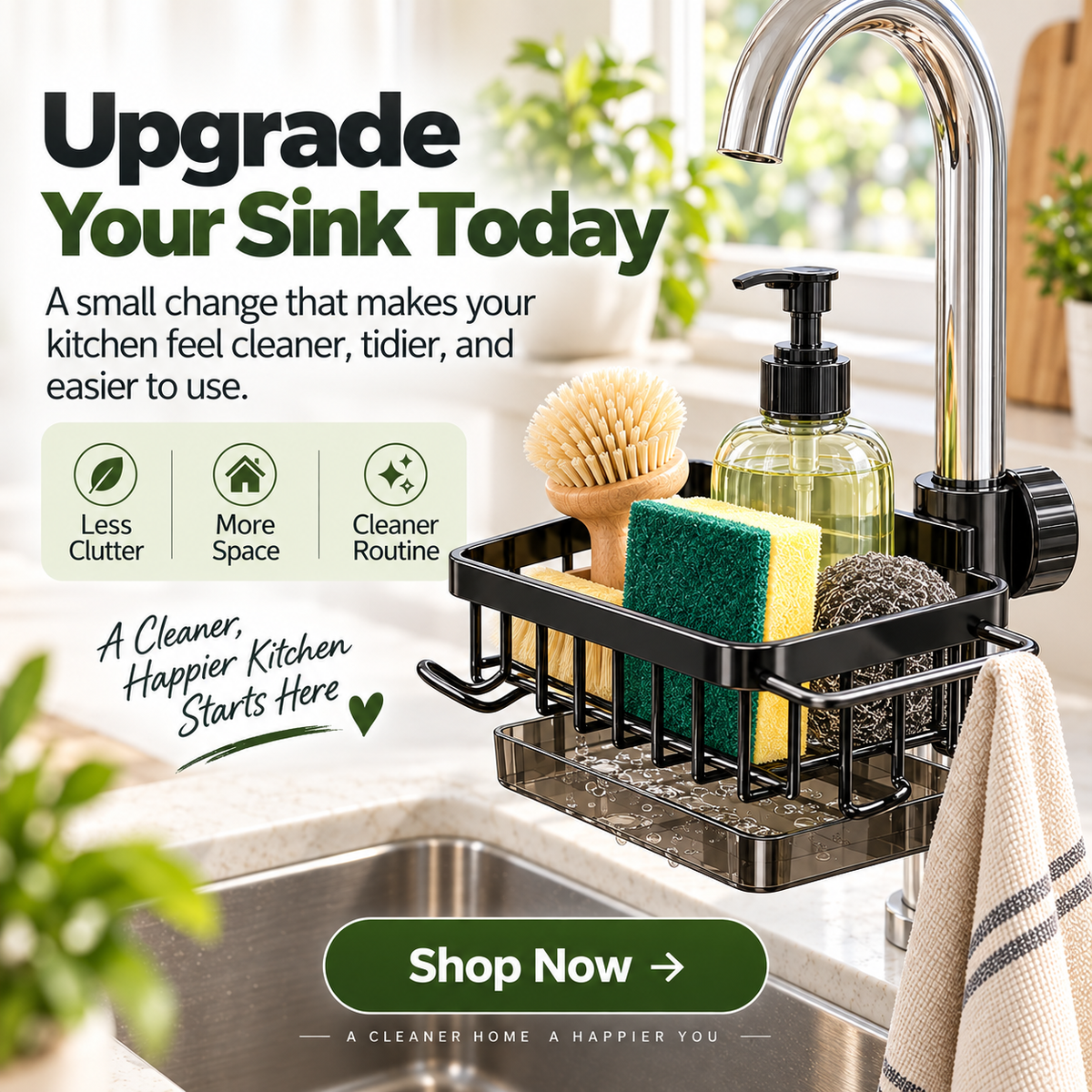 ✨ Faucet Sink Organizer Rack – Keep Your Kitchen Sink Clean & Clutter-Free - image 3
