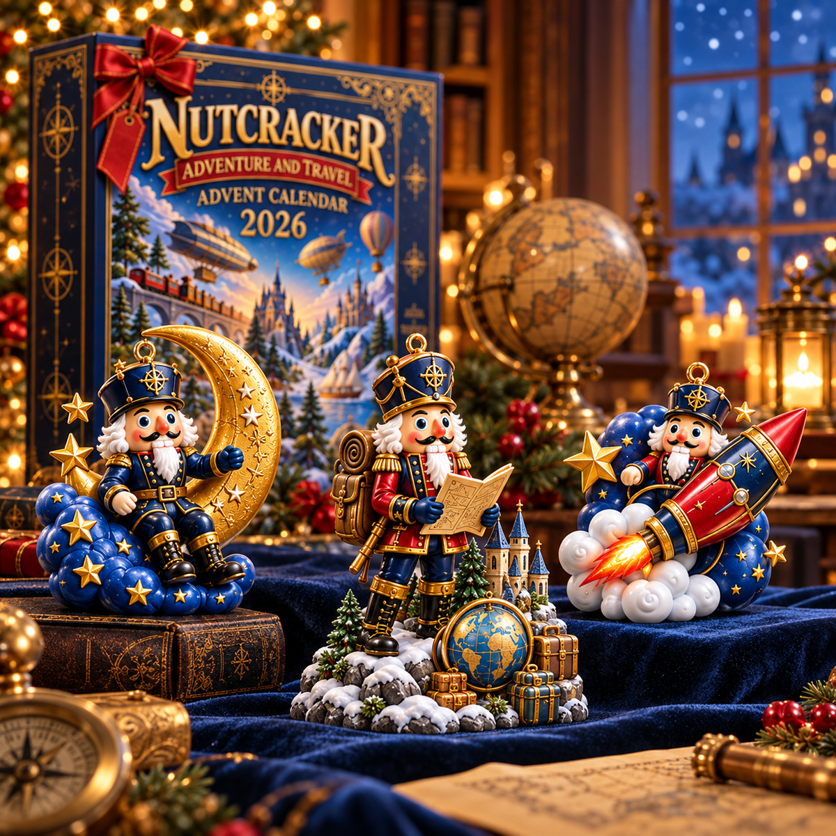 Nutcracker Adventure & Travel Advent Calendar 2026 – 24 Collectible Christmas Ornaments for a Magical Holiday Journey