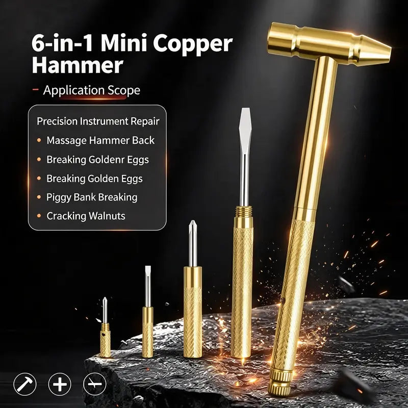 6 in 1 Mini Multifunction Hammer & Screwdriver Hand Tools Ideal 🛠️
