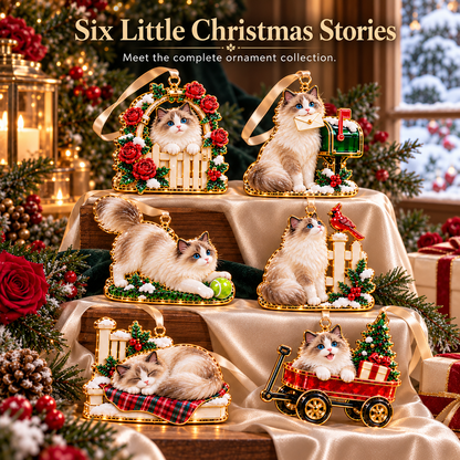 Ragdoll Cat Christmas Ornaments – Cozy Holiday Garden Collection