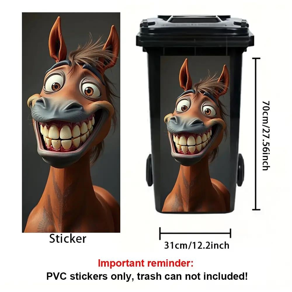 🐴 Creative Trash Can Sticker with Colourful Cartoon - image 7