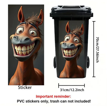 🐴 Creative Trash Can Sticker with Colourful Cartoon - image 7