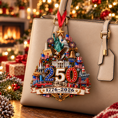 2026 250th Anniversary Christmas Ornament – 1776–2026 Patriotic Commemorative Keepsake, Meaningful Holiday Gift for Family & Friends