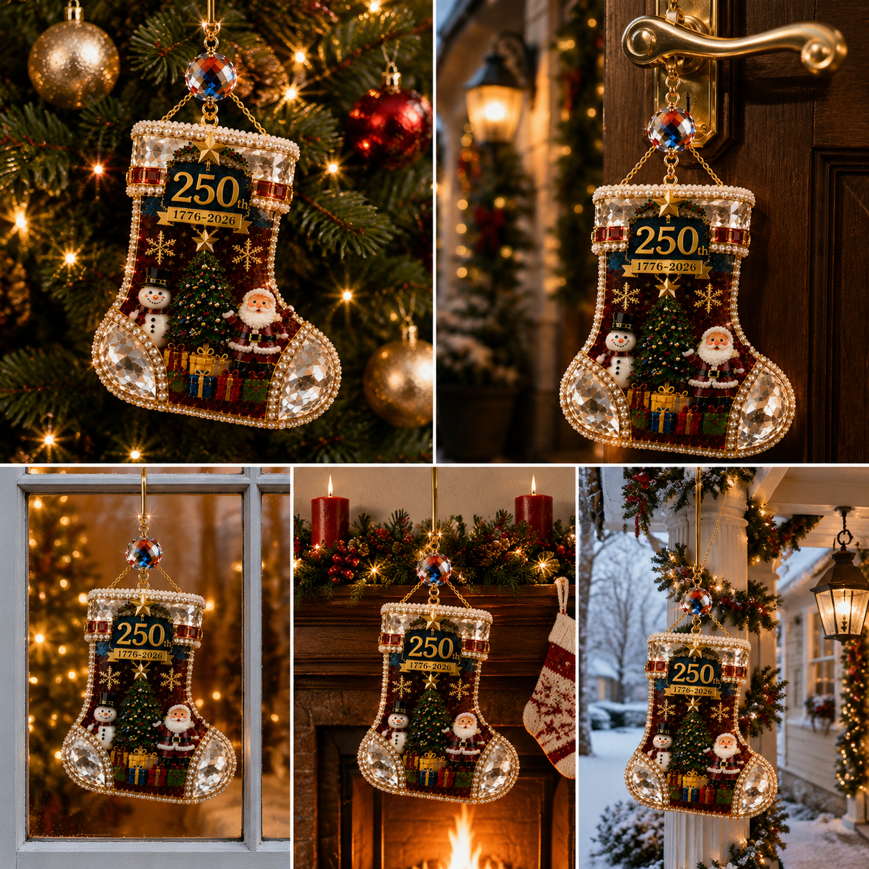 ✨Crystal Christmas Stocking Ornament