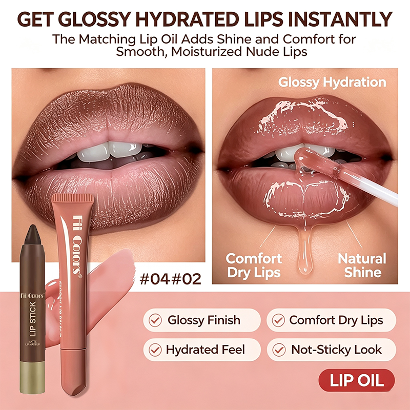 Matte Lip Liner & Moisturizing Lip Oil Cosmetic Set 💄 - image 12