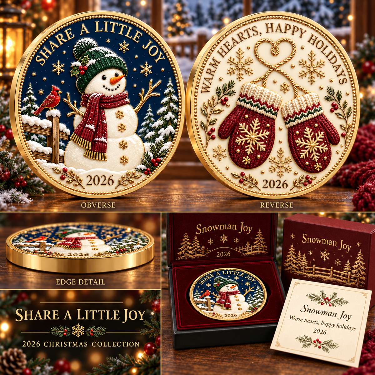 2026 Christmas Memories Coin Collection – 6 Festive Designs, Double-Sided Details & Timeless Holiday Charm