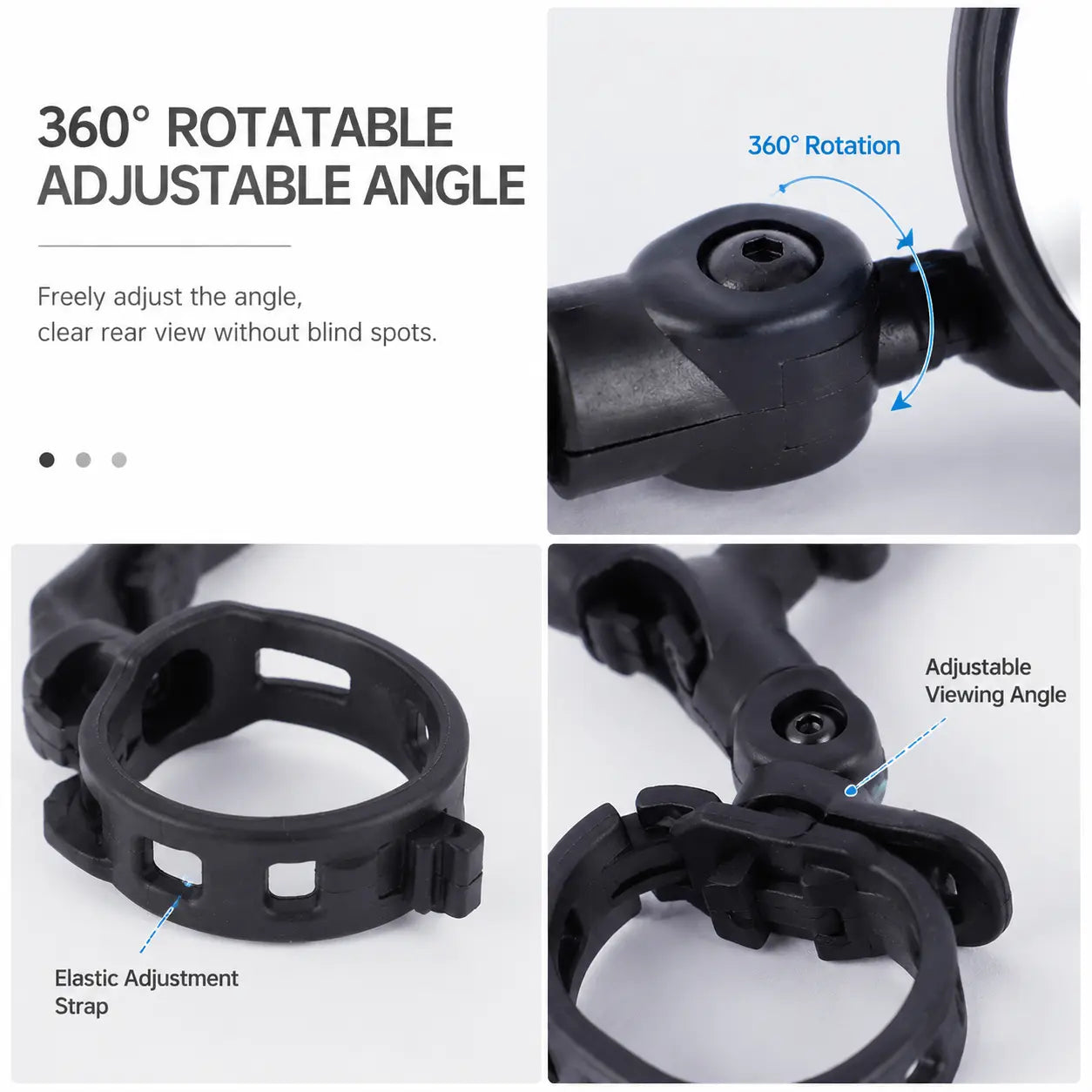2 Counts, Bicycle Handlebar Convex Rearview Mirror🚲 - image 8
