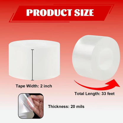 Self-Adhesive Silicone Waterproof Tape (2x33ft) - High-Temperature Resistant, Impact-Resistant 🛠️