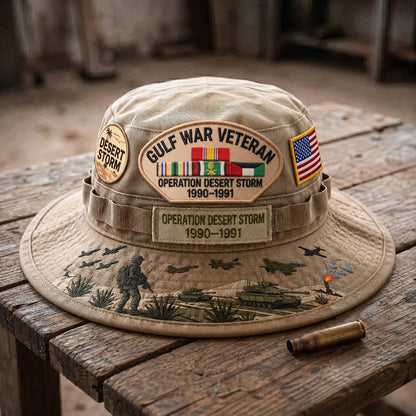 🇺🇸 Last Day Promo: 69% OFF 🎖️ - Gulf War Veteran Desert Storm Tribute Boonie Hat