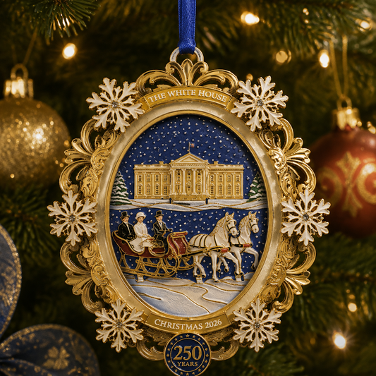 🔥LAST DAY 50% OFF✨White House Snowy Christmas Night Commemorative Ornament