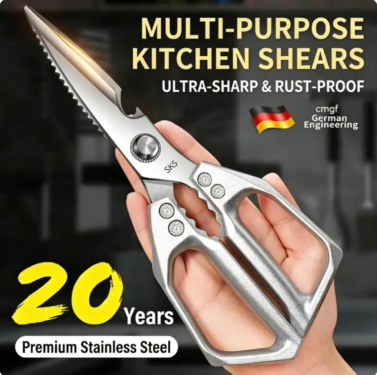 ✂️ Premium Japanese Steel Kitchen Shears 🧑‍🍳 Multi‑Purpose Heavy‑Duty Scissors For Meat, Fish & Fresh Herbs - image 1