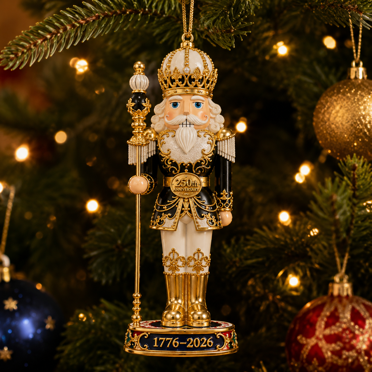 🔥Last 30 pcs✨⏰ Limited anniversary edition✨2026 America 250th Anniversary Imperial Nutcracker King Ornament