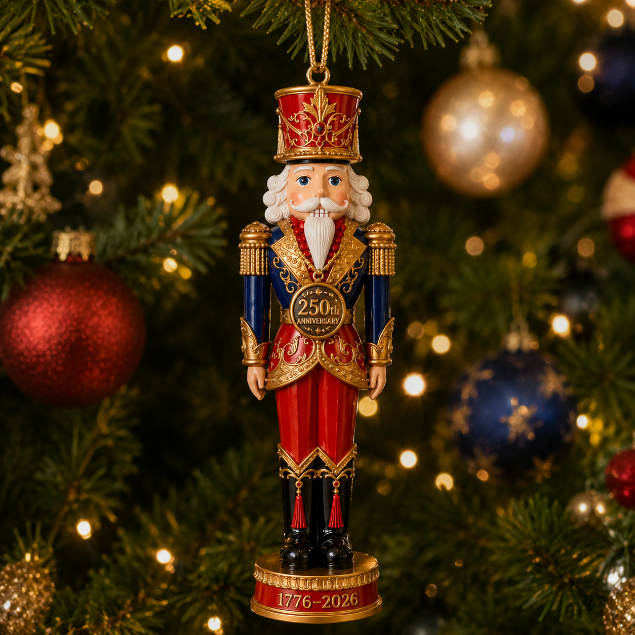 🔥Last 80 pcs✨⏰ Limited anniversary edition✨2026 America 250th Anniversary Heritage Nutcracker Ornament