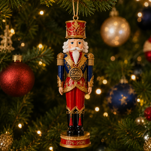 🔥Last 80 pcs✨⏰ Limited anniversary edition✨2026 America 250th Anniversary Heritage Nutcracker Ornament