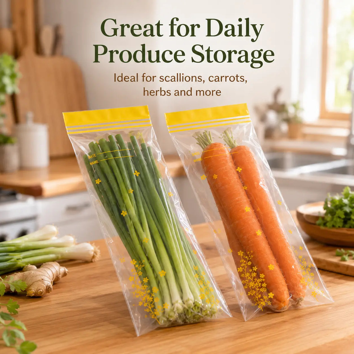 15PCS Thick Double Seal Food Storage Bags, Reusable Self-Sealing Pouches 🥡 - image 1