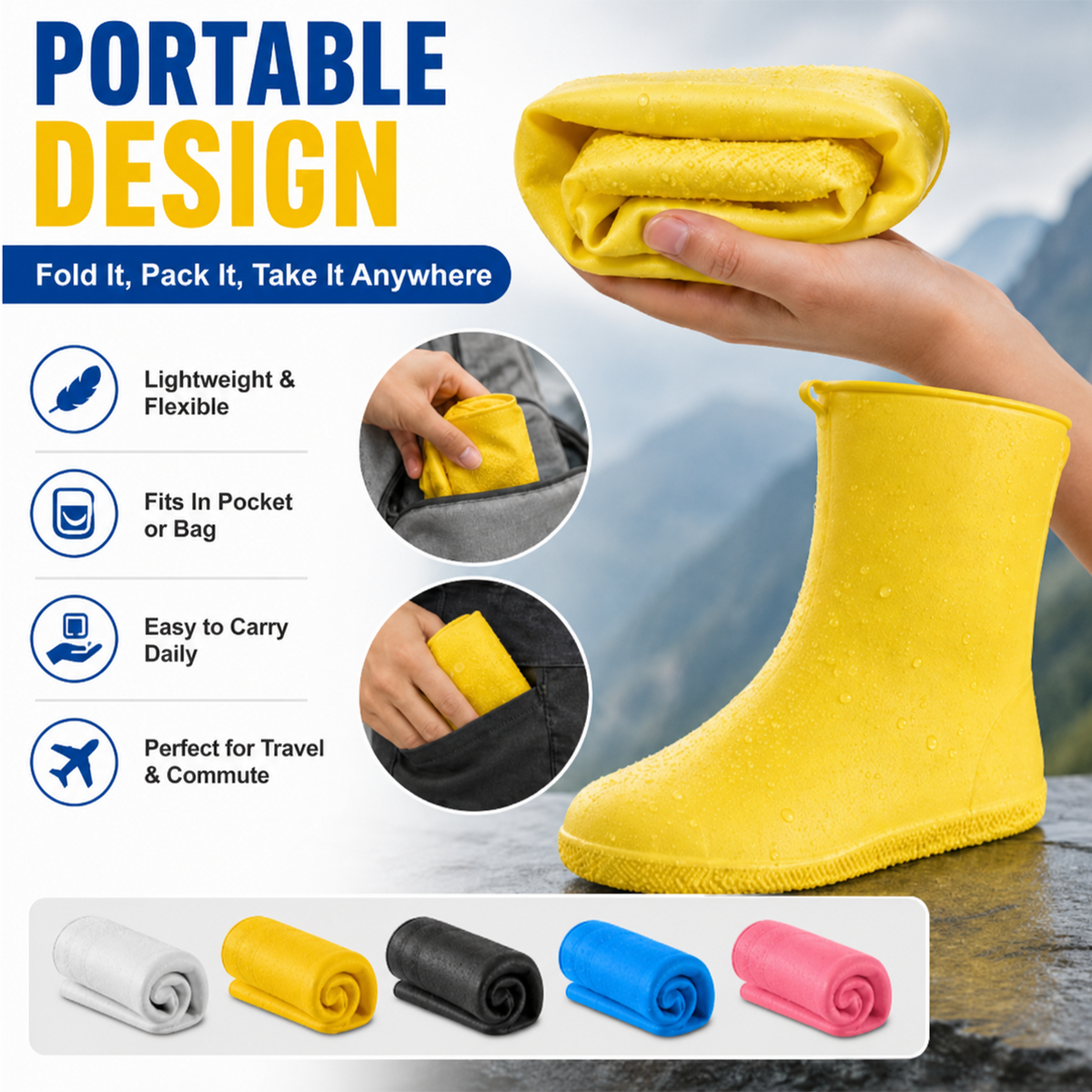 Stop Soaked Sneakers! Heavy-Duty Rain Shoe Covers – Anti-Slip & Fold Into Your Bag 🌧️ - image 4