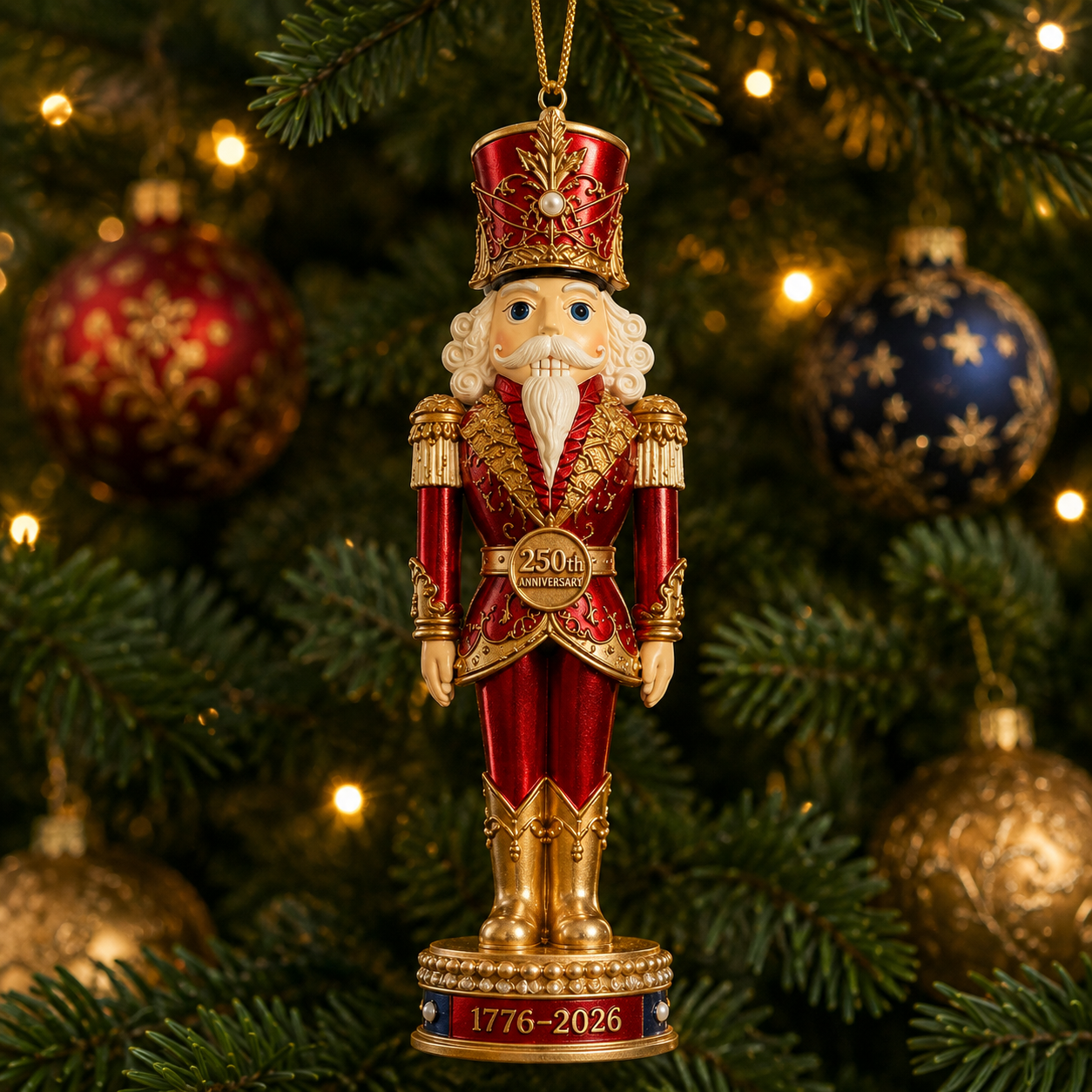 🔥Last 60 pcs✨⏰ Limited anniversary edition✨2026 America 250th Anniversary Royal Nutcracker Ornament