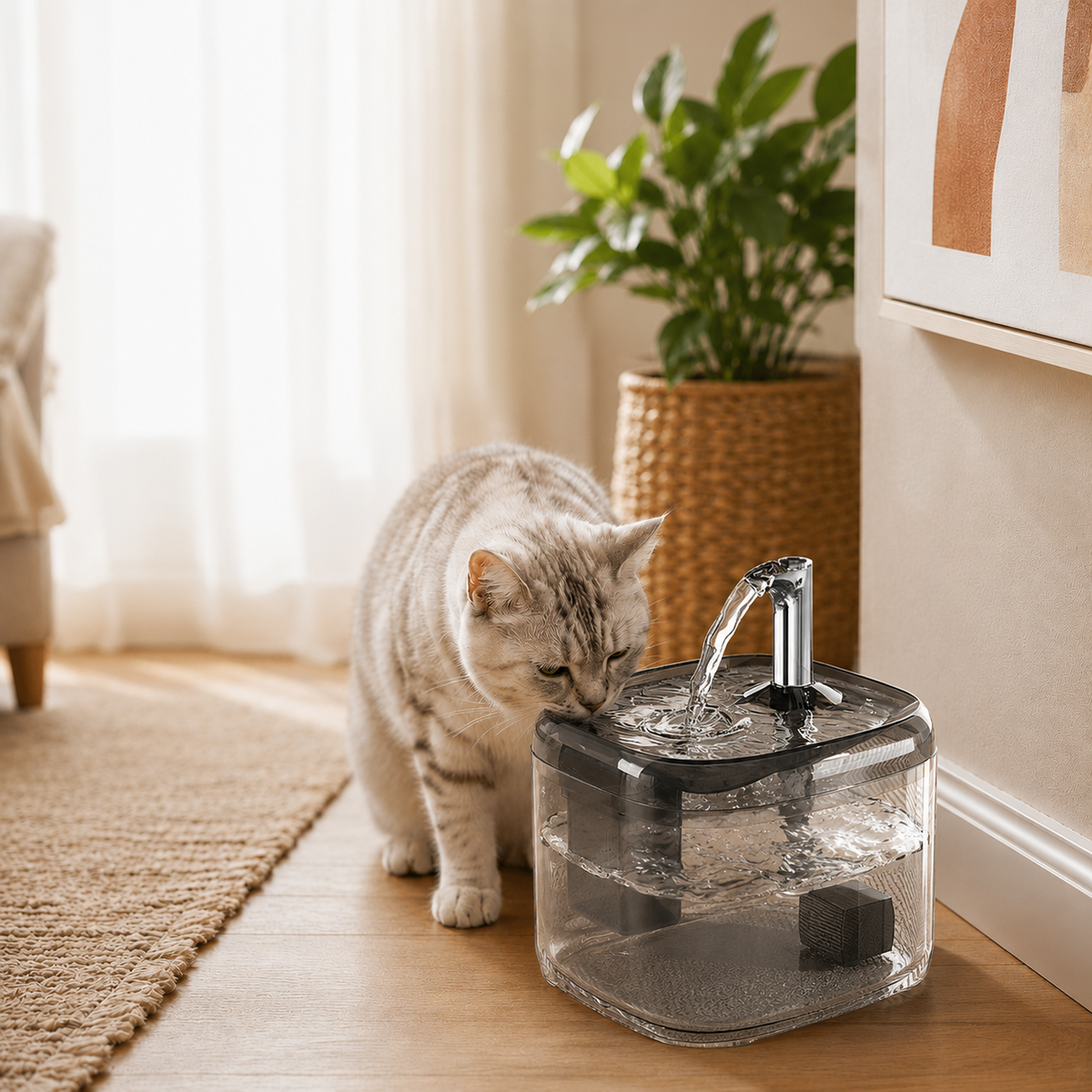 1.5L USB Automatic Cat Water Fountain with Filter for Cats and Small Dogs - image 4