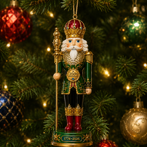 Limited anniversary edition✨2026 America 250th Anniversary Emerald Nutcracker King Ornament