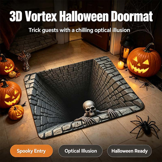 Halloween Door Mat, Illusion Rug 3D Visual Hole Design Rug Spooky Patterned Home Mat 🎃 - image 1