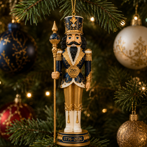🔥Last 50 pcs✨⏰ Limited anniversary edition✨2026 America 250th Anniversary Midnight Blue Nutcracker King Ornament