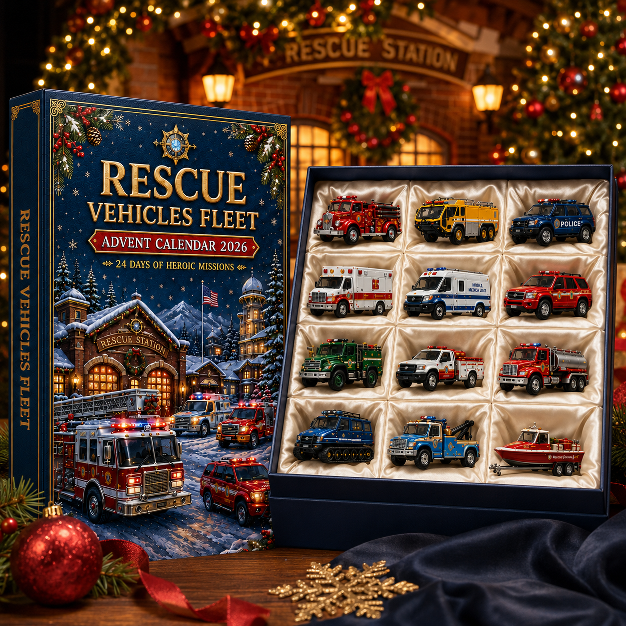 2026 Rescue Vehicles Advent Calendar – 24 Days of Emergency Vehicle Surprises