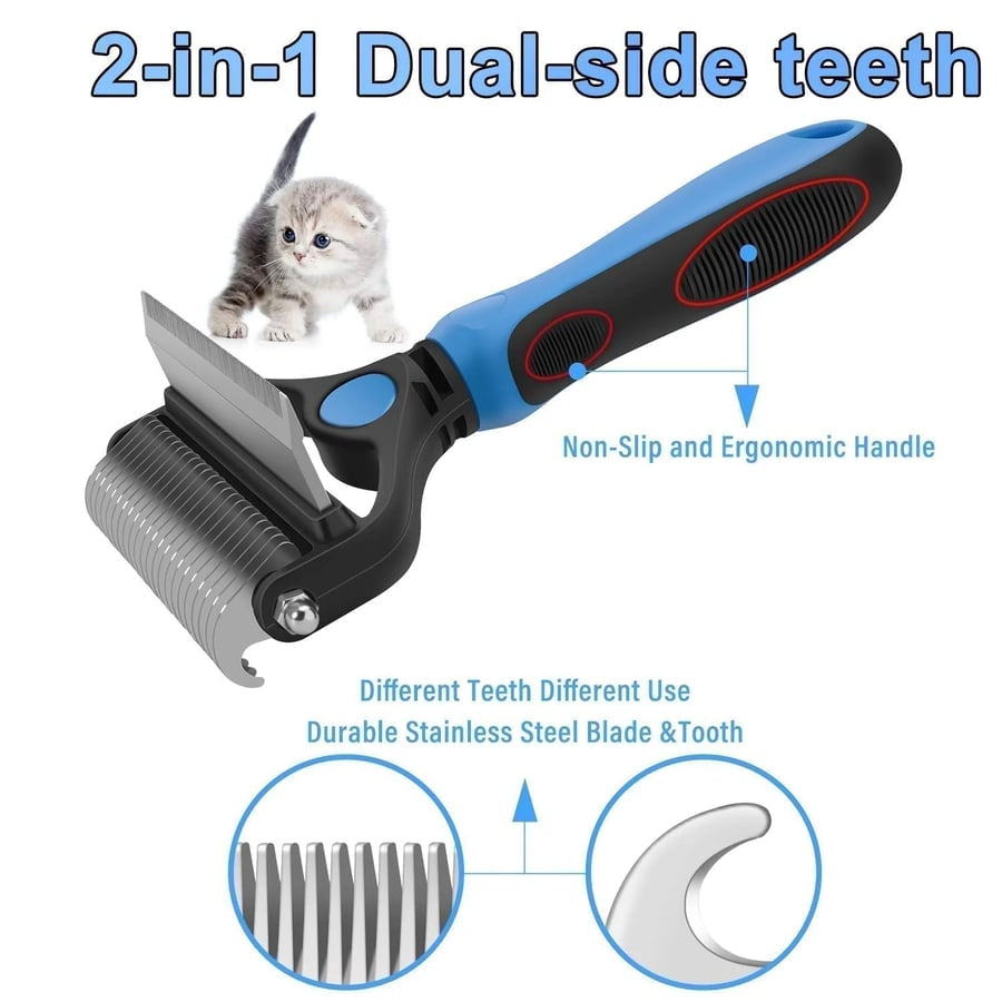 🐾 Professional Deshedding Tool for Dogs & Cats – Gentle, Efficient & Fur-Free Home ✨💖 - image 4