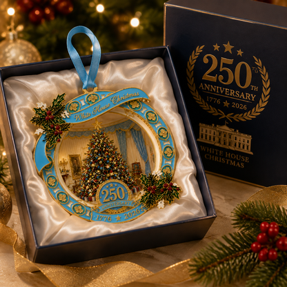 ✨250th Anniversary View of the Christmas tree in the White House bedroom