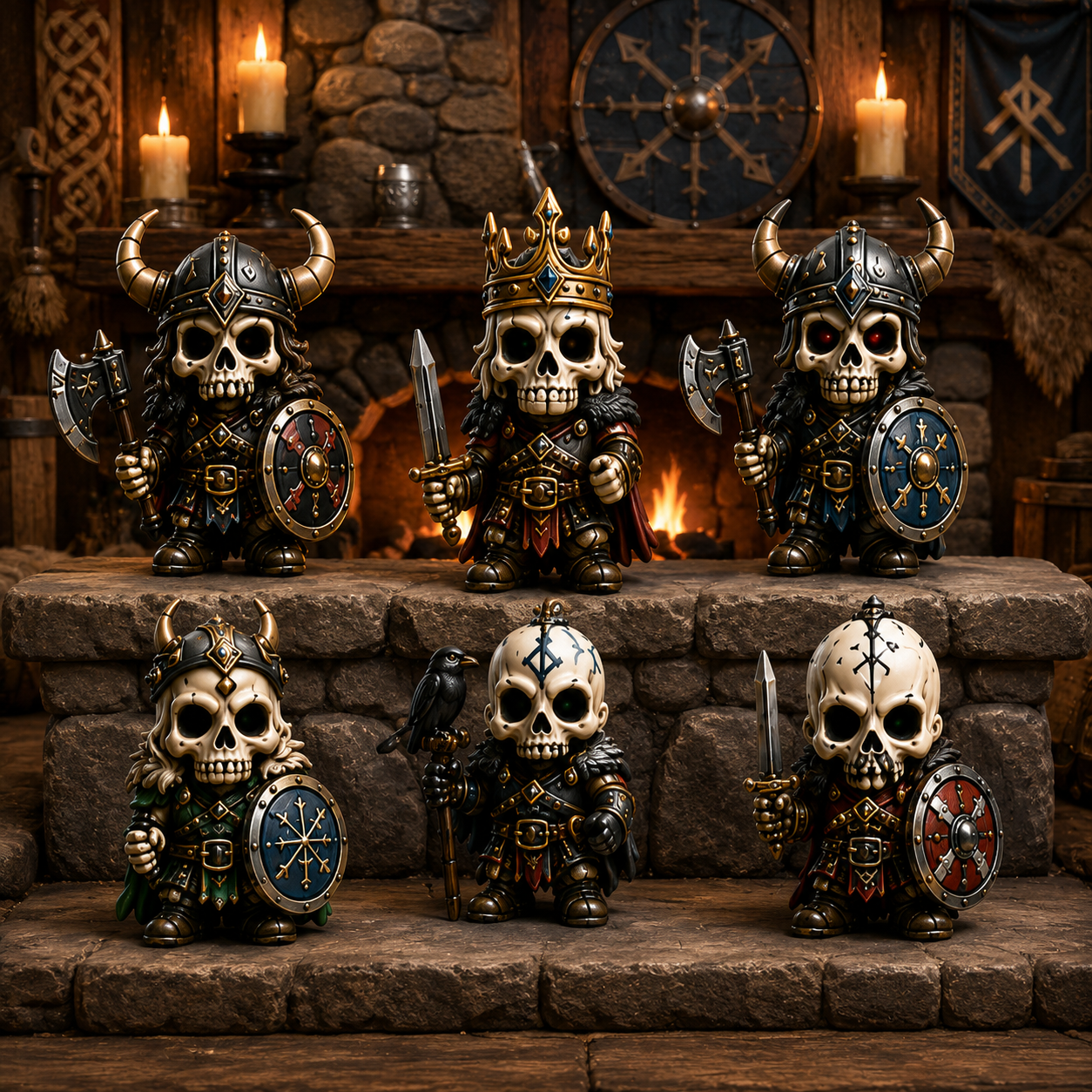 ⚔️Undead Vikings Advent Calendar 2026 – 24-Day Countdown with Collectible 3D Undead Warrior Miniatures, Acrylic Charms Blind Box