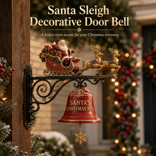 🎅 Santa Sleigh with Reindeer & Bell | 3D Christmas Outdoor Decoration - image 1