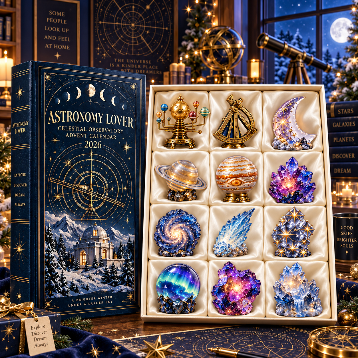 24 Nights Beneath the Stars — Astronomy Lover Celestial Observatory Advent Calendar 2026