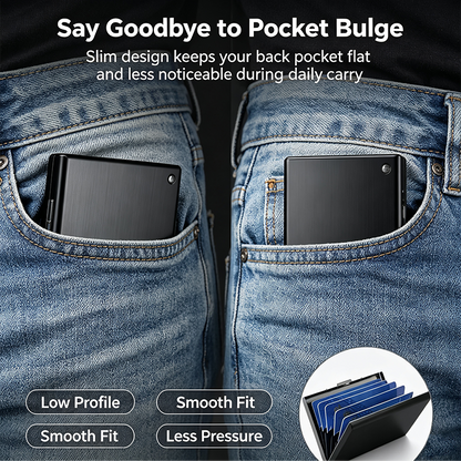 Men's Minimalist RFID Blocking Metal Card Holder Wallet💳 - image 4