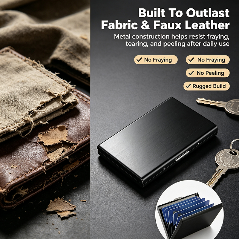 Men's Minimalist RFID Blocking Metal Card Holder Wallet💳 - image 2