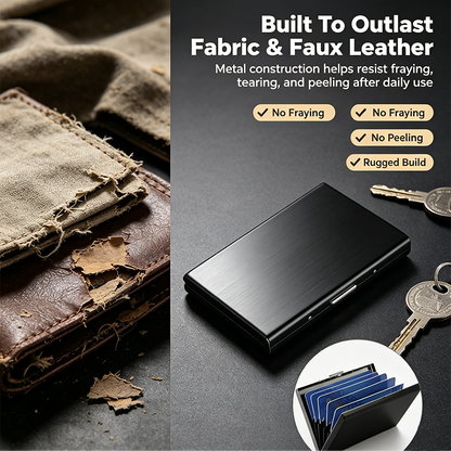 Men's Minimalist RFID Blocking Metal Card Holder Wallet💳 - image 2