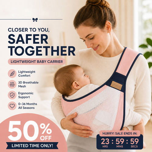 👶 4-in-1 Breathable Baby Carrier – 0-36 Months, Front/Back/Facing In/Out – Hands-Free - image 1
