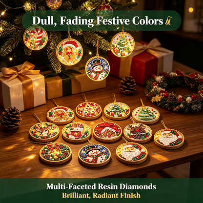 6Pcs/12Pcs Christmas DIY Diamond Painting Ornaments Kit, Xmas Tree Hanging Pendant🎄 - image 13