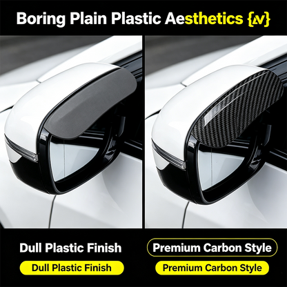 2PCS Car Side Mirror Rain Guards - Carbon Look ABS Visor Covers 🌧️ - image 5