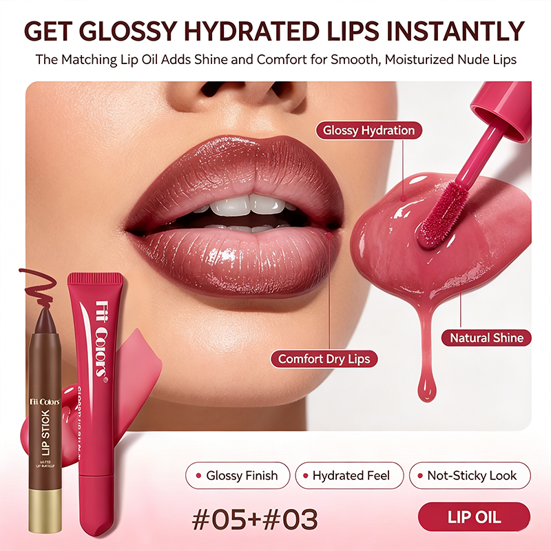 Matte Lip Liner & Moisturizing Lip Oil Cosmetic Set 💄 - image 10