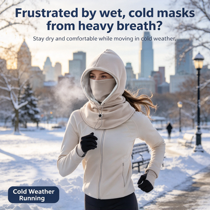 Integrated Flannel Warm Face Mask and Hat, Windproof and Warm🌬️