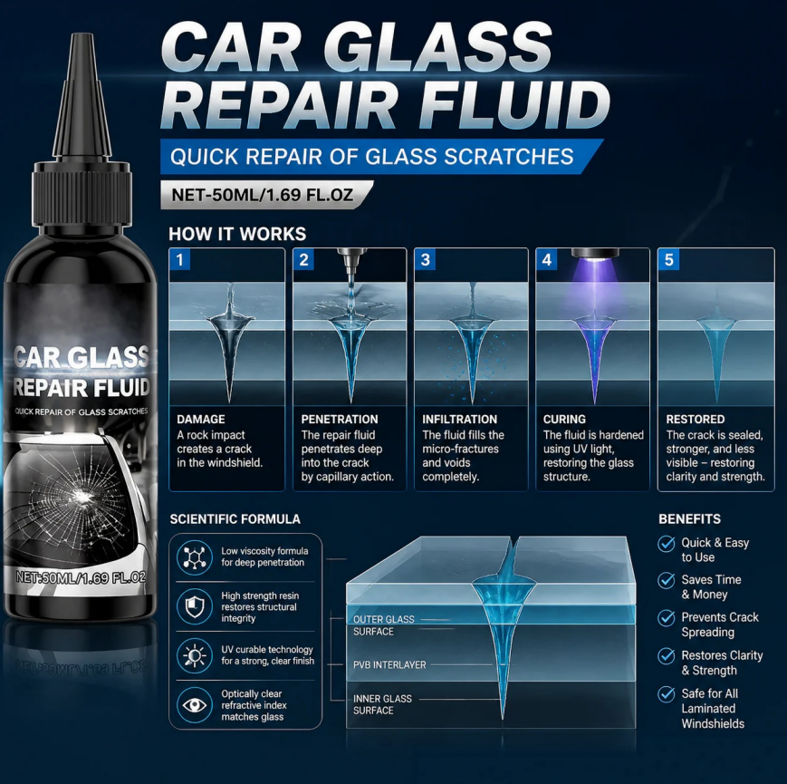 Fast-Acting Windshield Crack & Chip Repair Kit - image 11