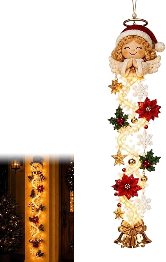 Glowing Christmas Door Hanger, Lighted Vertical Holiday Decor 🎄 - image 12