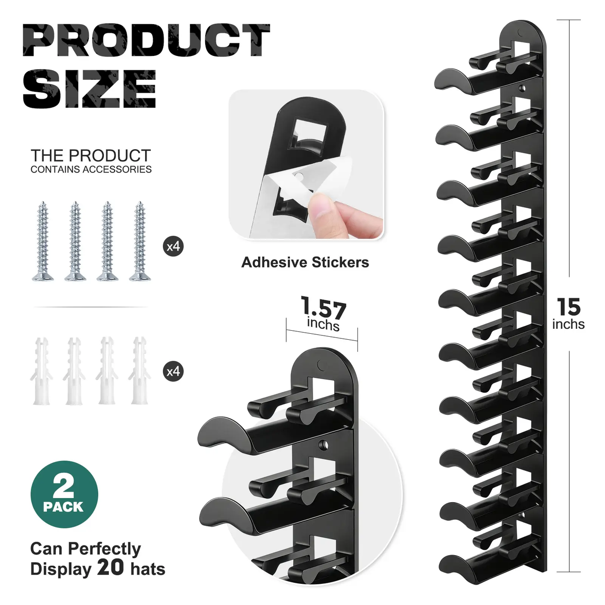 🧢Wall-mounted hat rack – each rack can hold 10 hats🧢 - image 8