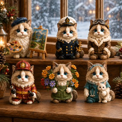 Ragdoll Jobs Advent Calendar 2026 – 24 Days of Unique  Collectible Ragdoll Cat Miniatures, Christmas Countdown Gift for Cat Lovers