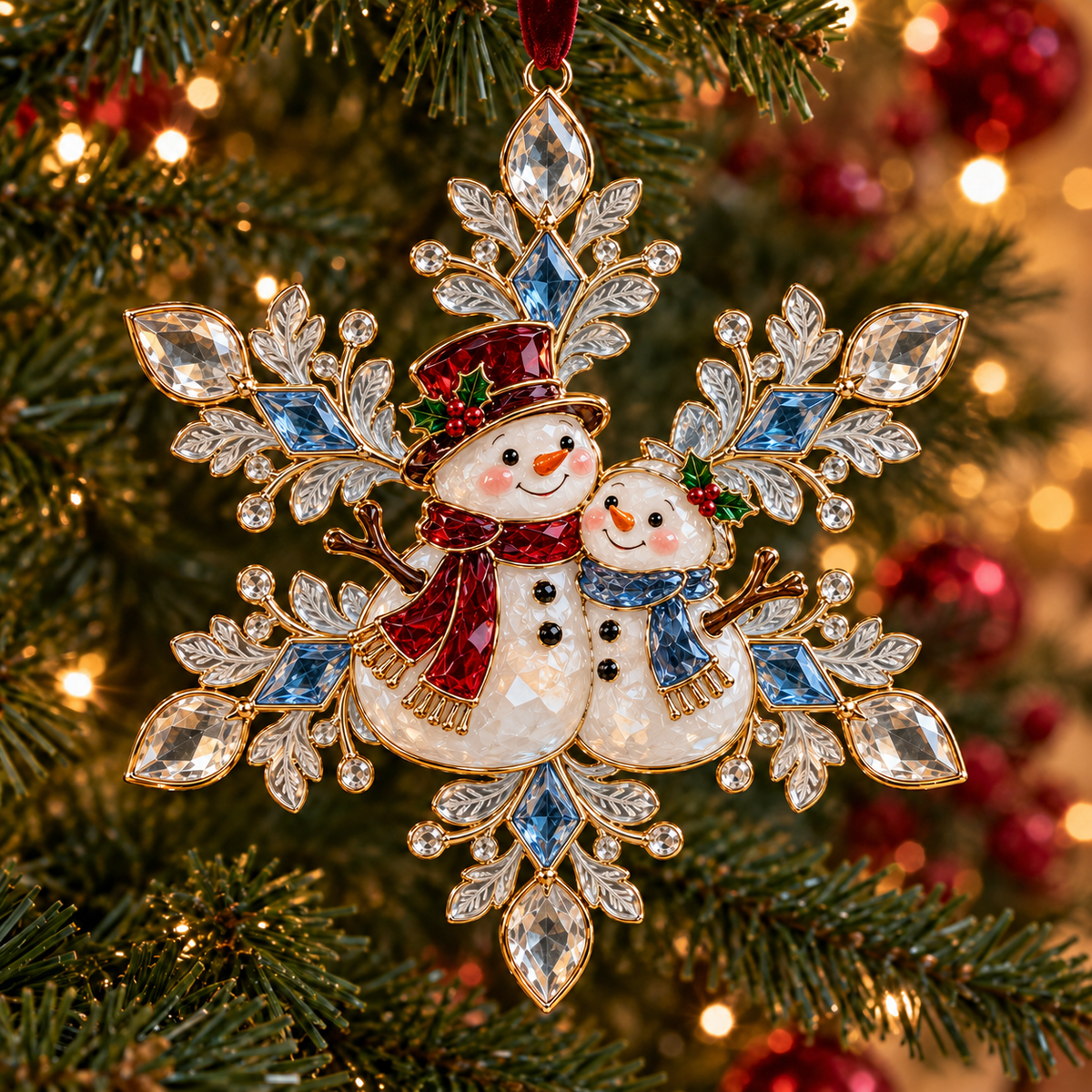 Christmas Magic Snowflake Ornaments – 6 Festive Designs for Holiday Decorating & Gifting