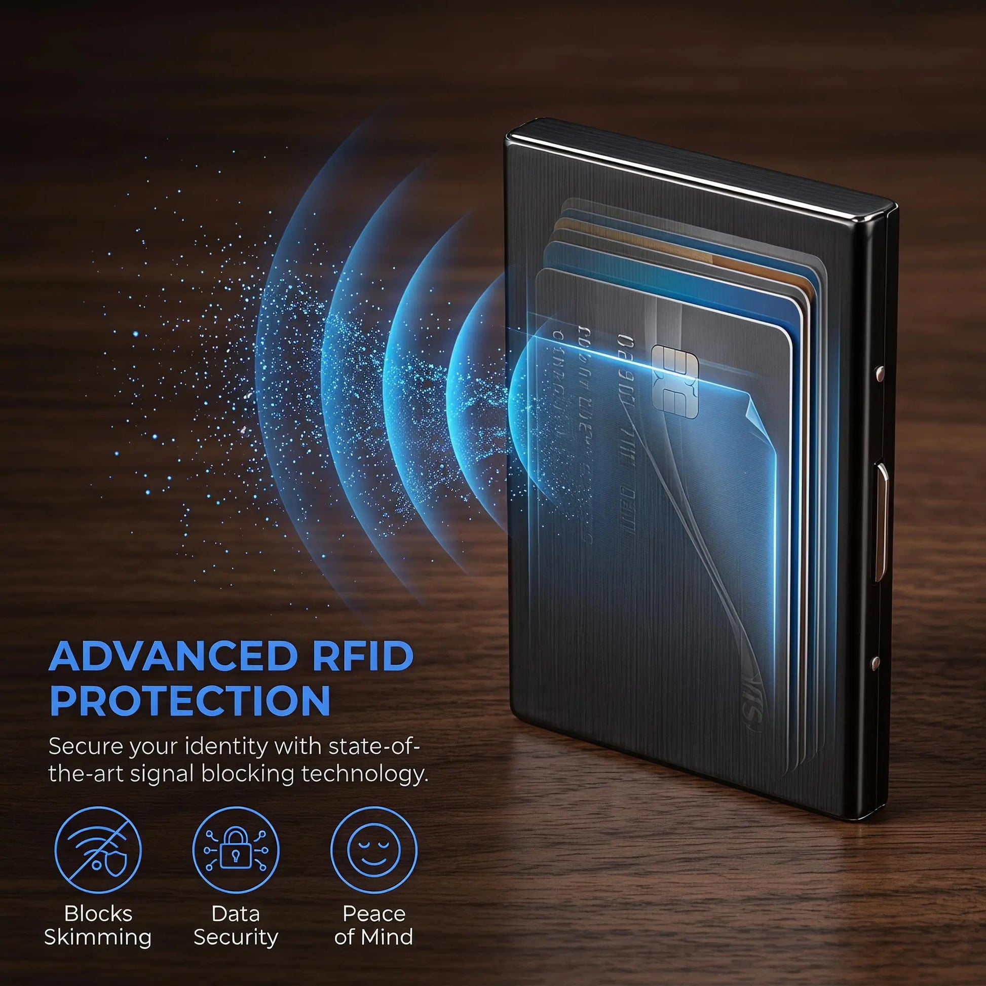 Men's Minimalist RFID Blocking Metal Card Holder Wallet💳 - image 9
